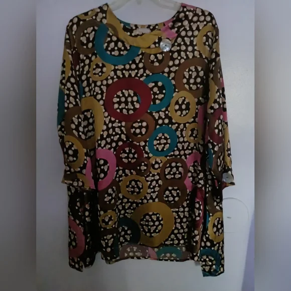 Zadie B's Colorful Women's Blouse Polyester Sz 3x - Picture 1 of 9